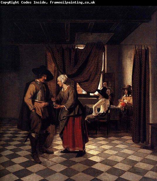 Pieter de Hooch Paying the Hostess